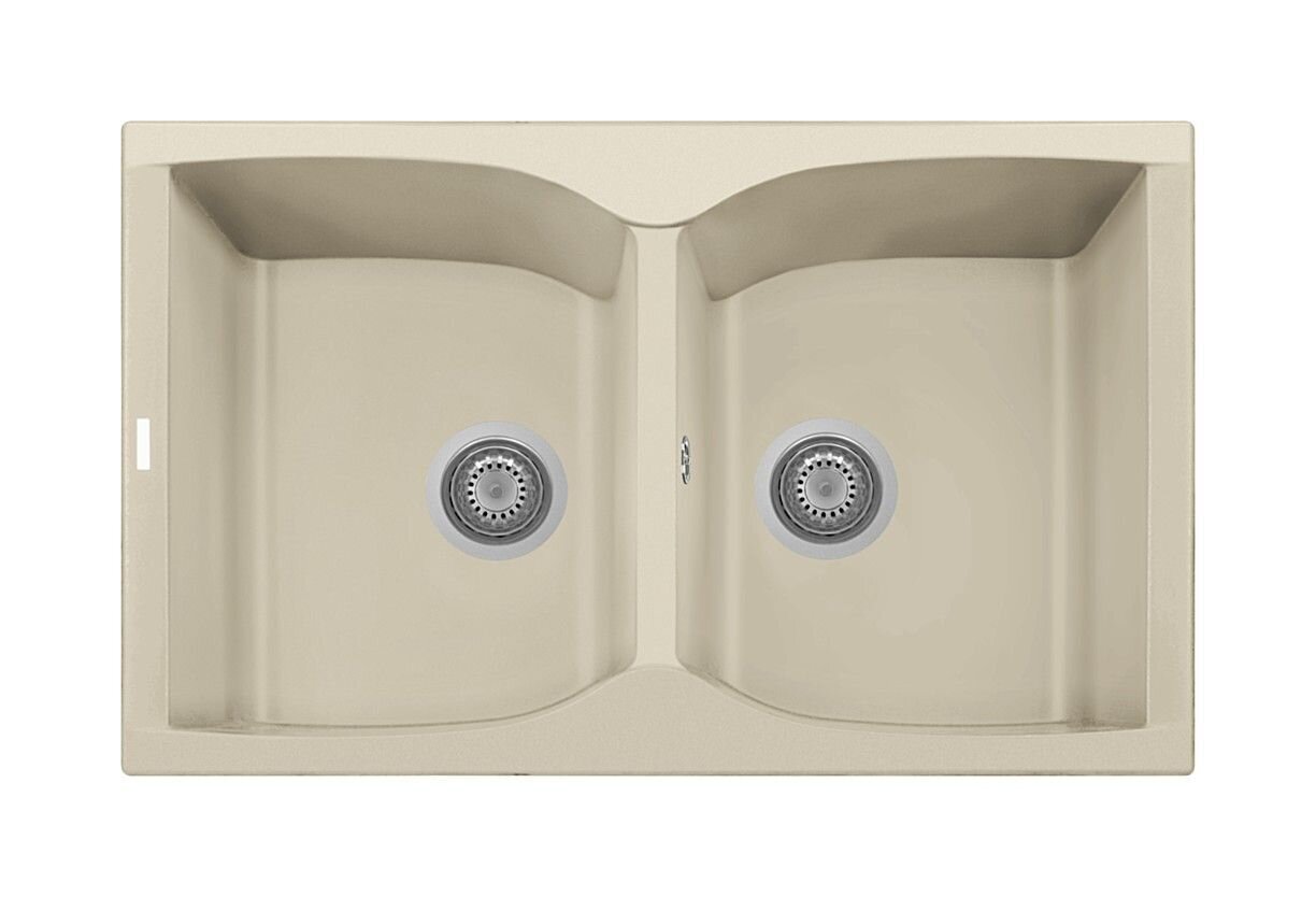 Plados Telma NK07920 UG 55 - MICROULTRAGRANIT Corax Lavello 2 vasche cm. 79x50 - sahara