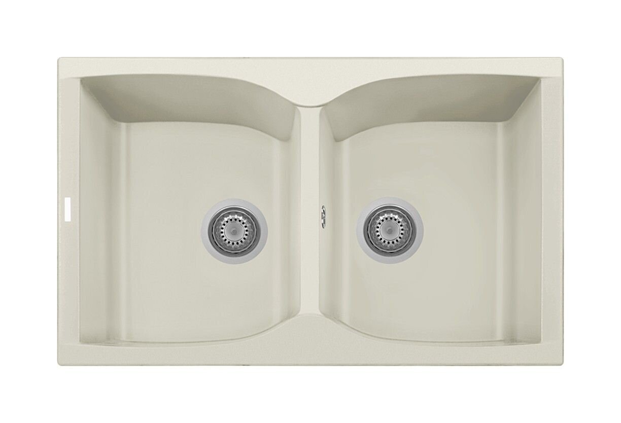 Plados Telma NK07920 UG 56 - MICROULTRAGRANIT Corax Lavello 2 vasche cm. 79x50 - jasmine