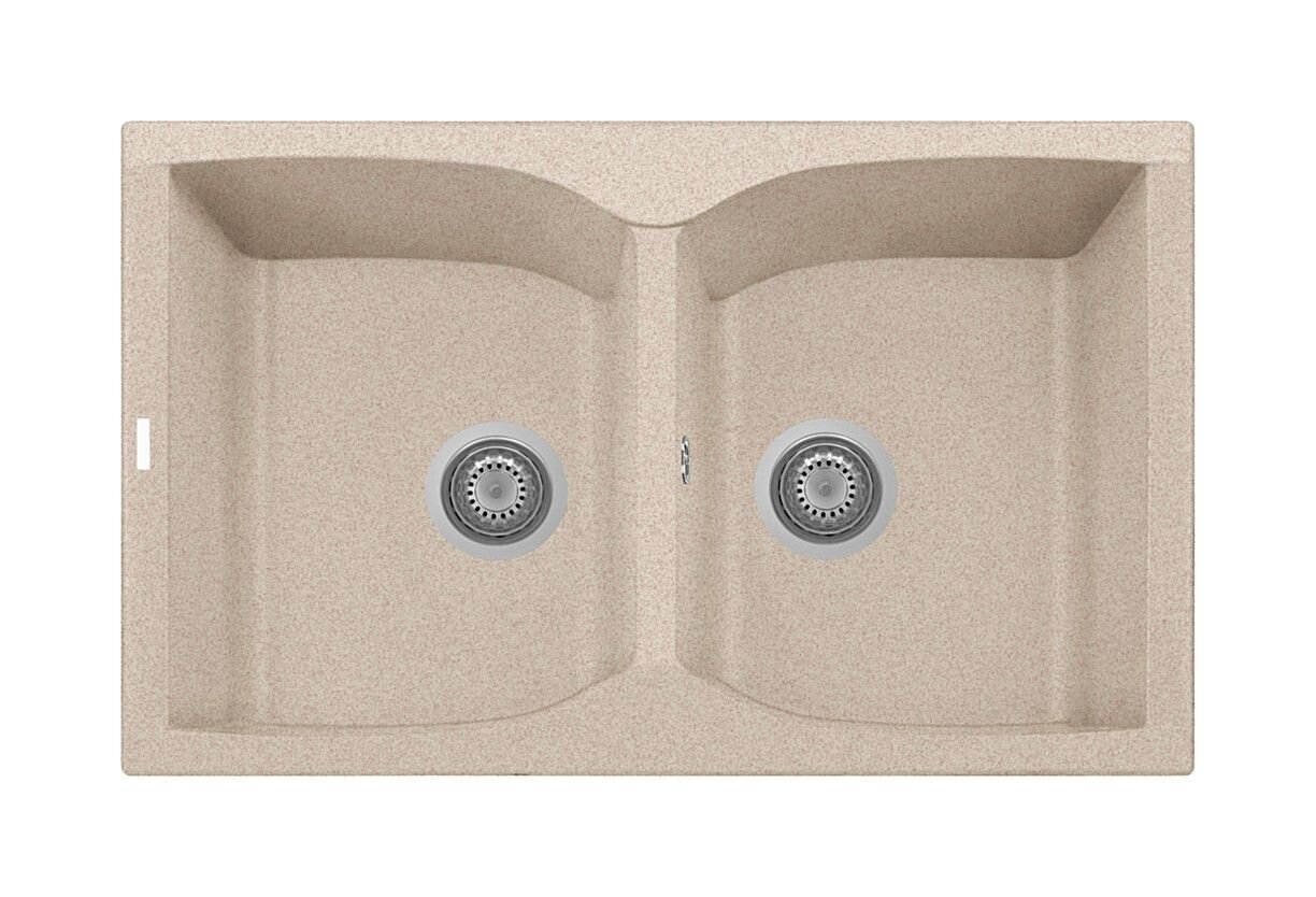 Plados Telma NK07920 UG 94 - MICROULTRAGRANIT Corax Lavello 2 vasche cm. 79x50 - avena
