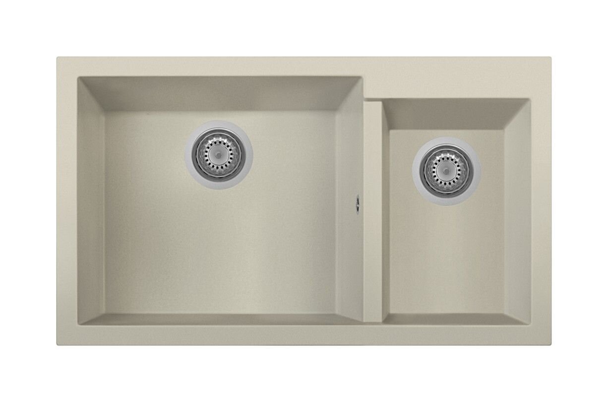 Plados Telma ON8620 UG 55 - MICROULTRAGRANIT One Lavello 1 vasca e mezza cm. 86x50 - sahara
