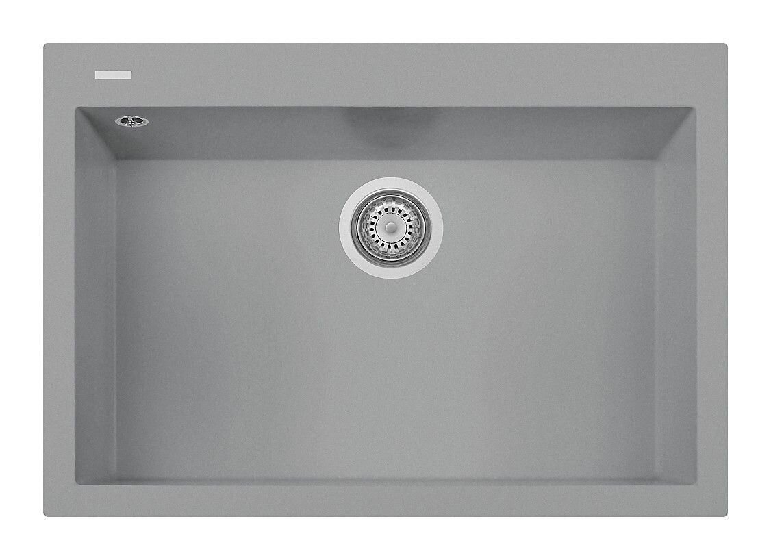 Plados Telma ON7610 NS N4 - NANOSTONE One Lavello 1 vasca cm. 76x50 - urban grey