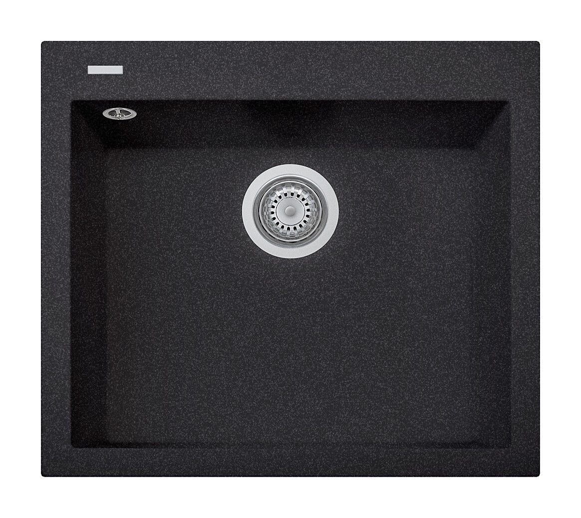 Plados Telma ON6010 UG 95 - MICROULTRAGRANIT One Lavello 1 vasca 60 x 51 cm - nero ebony