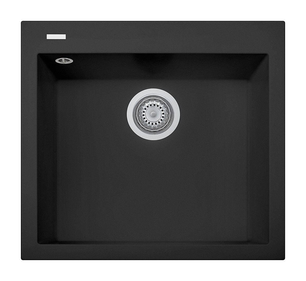 Plados Telma ON5610 UG 70 - MICROULTRAGRANIT One Lavello 1 vasca 56 x 50 cm - nero matt