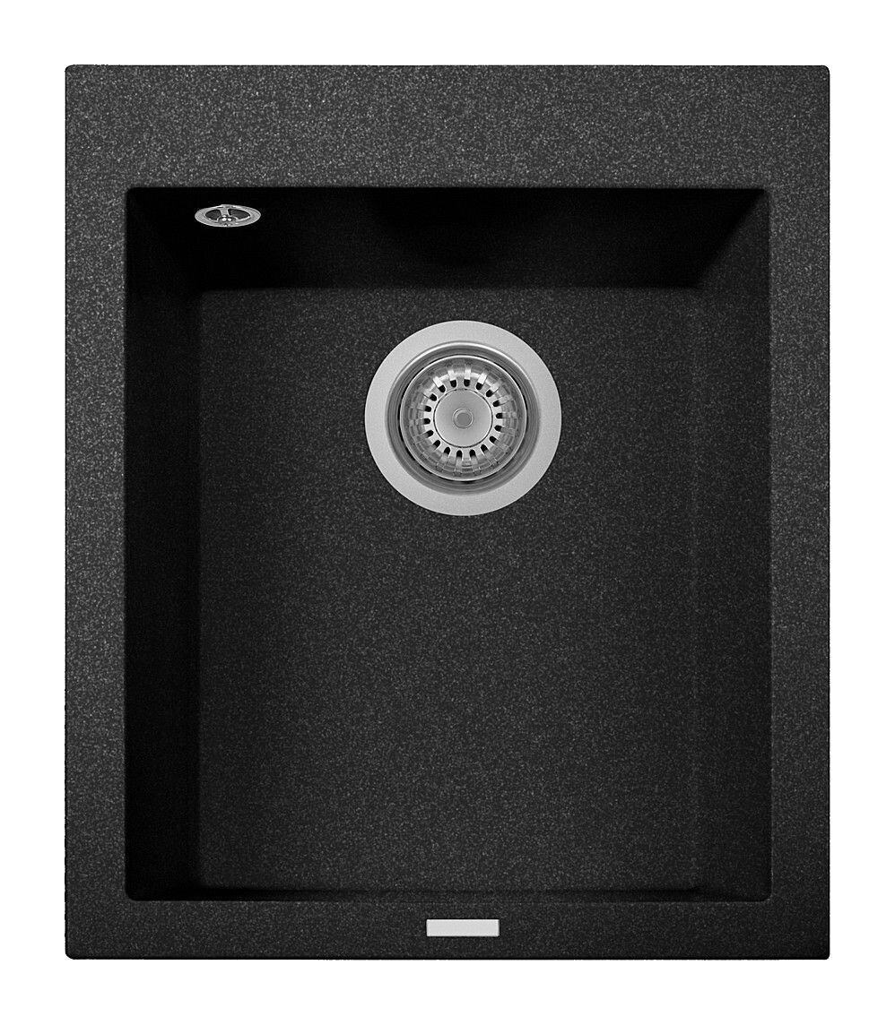 Plados Telma ON4110 UG 95 - MICROULTRAGRANIT One Lavello 1 vasca 41 x 50 cm - nero ebony
