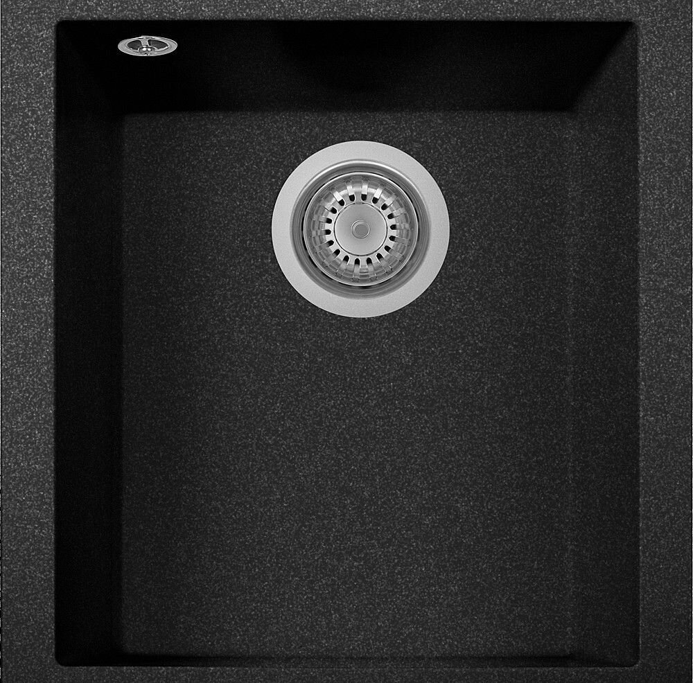 Plados Telma ON4110ST UG 95 - MICROULTRAGRANIT One Lavello 1 vasca 41 x 44 cm - nero ebony