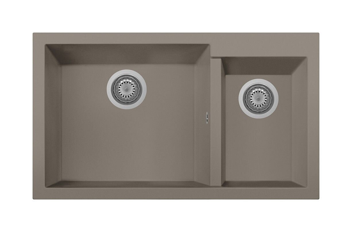Plados Telma ON8620ST UG 72 - MICROULTRAGRANIT One Lavello 1 vasca e mezza cm. 86x50 - tartufo