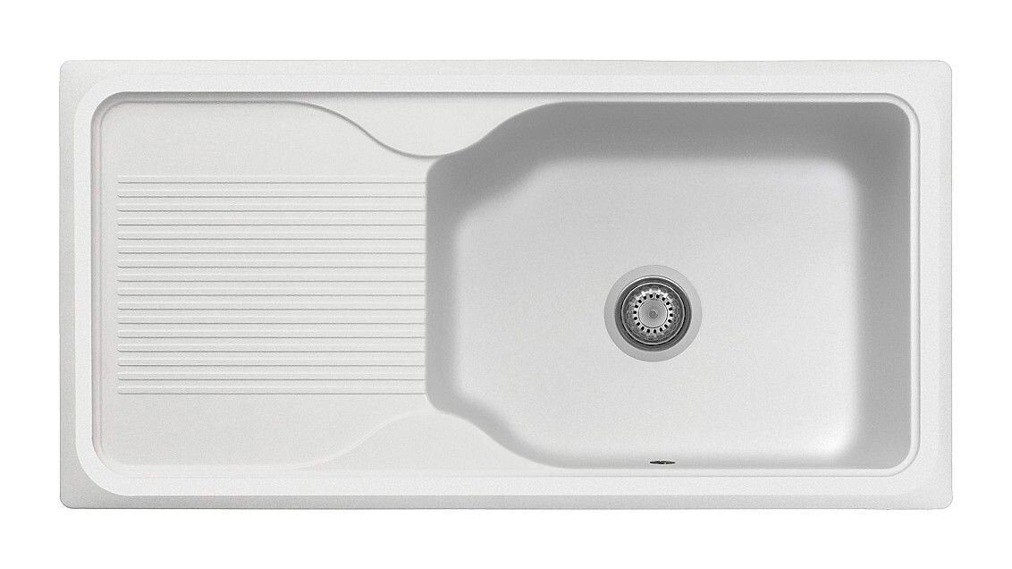 Plados Telma DB09910 UG 98 - MICROULTRAGRANIT Harmony Lavello 1 vasca + gocciolatoio reversibile - bianco