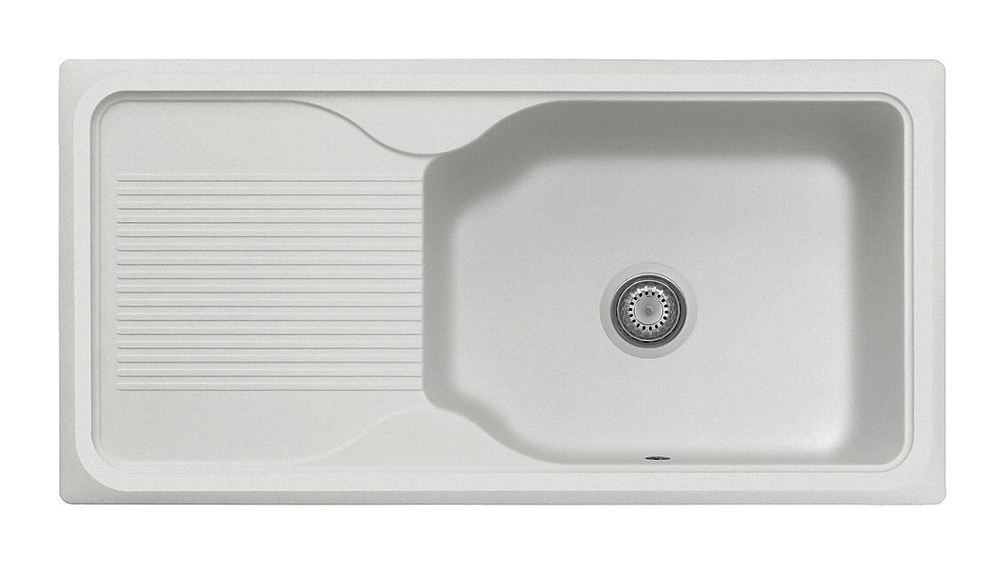 Plados Telma DB09910 UG 90 - MICROULTRAGRANIT Harmony Lavello 1 vasca + gocciolatoio reversibile - bianco opale