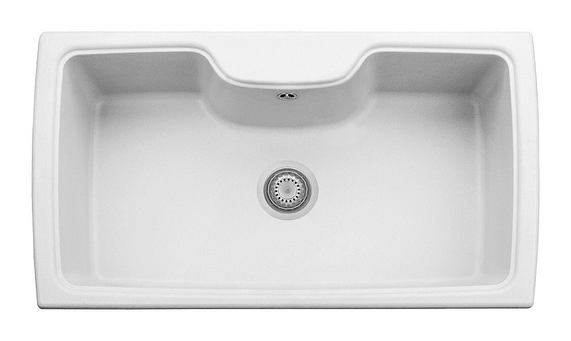 Plados Telma HR0860 UG 98 - MICROULTRAGRANIT Harmony Lavello 1 vasca cm. 88 x 50 - bianco