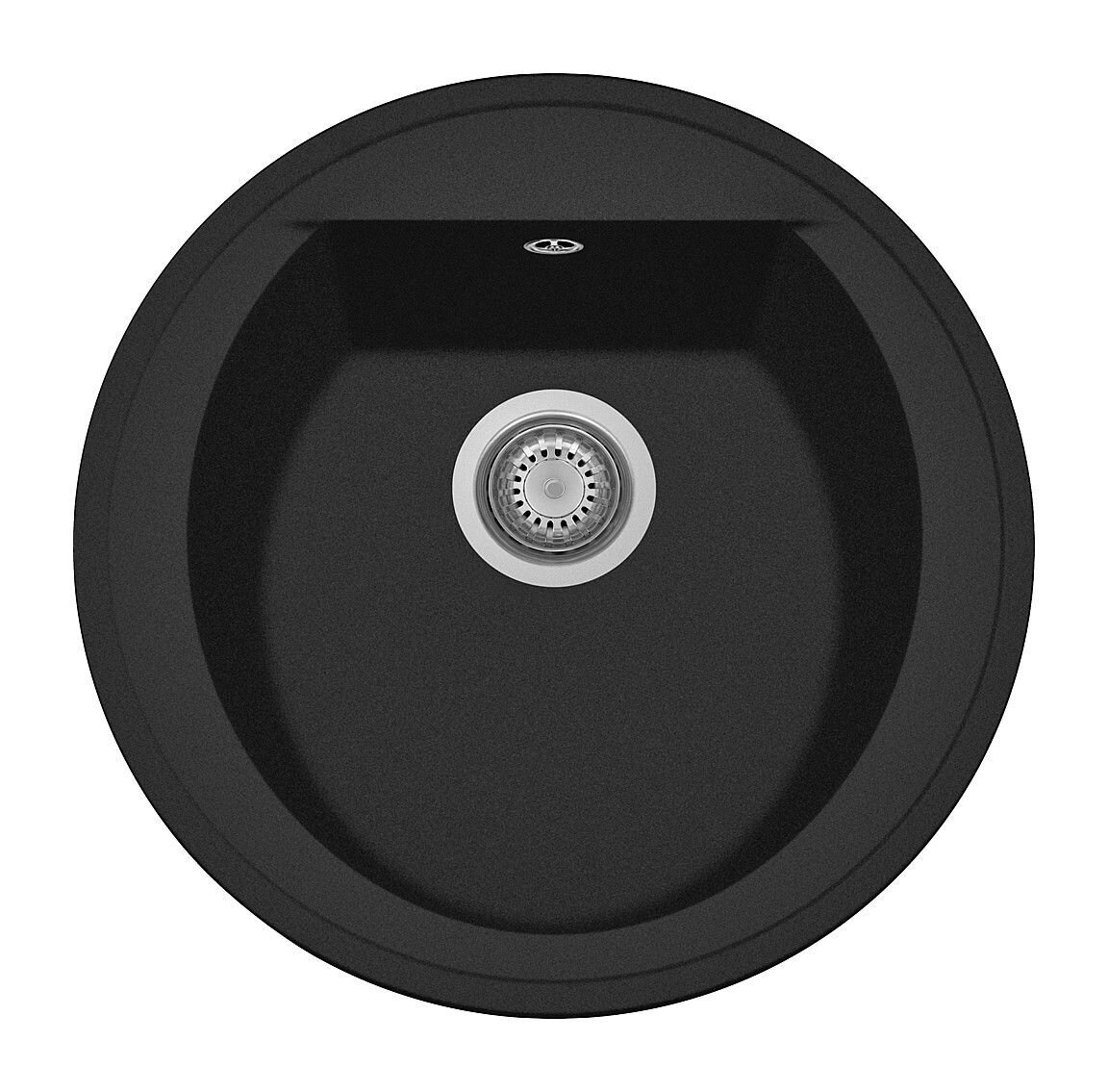 Plados Telma NK05110 UG 70 - MICROULTRAGRANIT Harmony Lavello tondo 1 vasca 51 cm - nero matt
