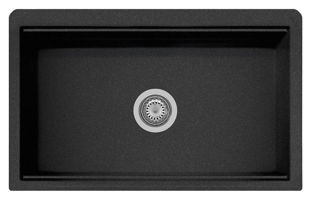 Plados Telma LX8410 UM 44 - ULTRAMETAL Lux Lavello 1 vasca cm. 84 x 52 - nero