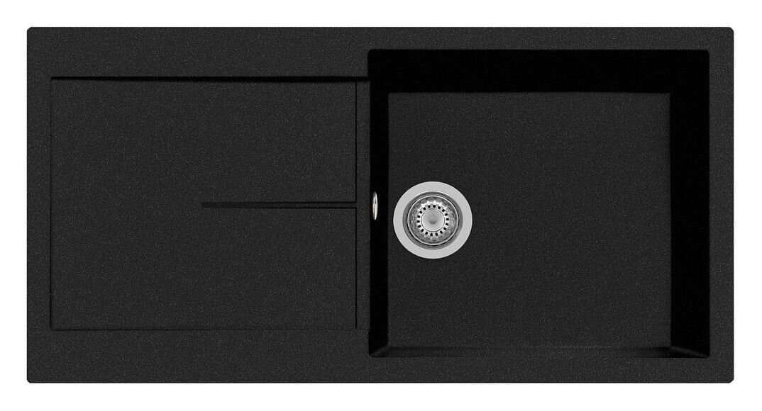 Plados Telma NF9910 UM 44 - ULTRAMETAL Infinity Lavello 1 vasca + gocciolatoio reversibile cm. 99 x 50 - nero