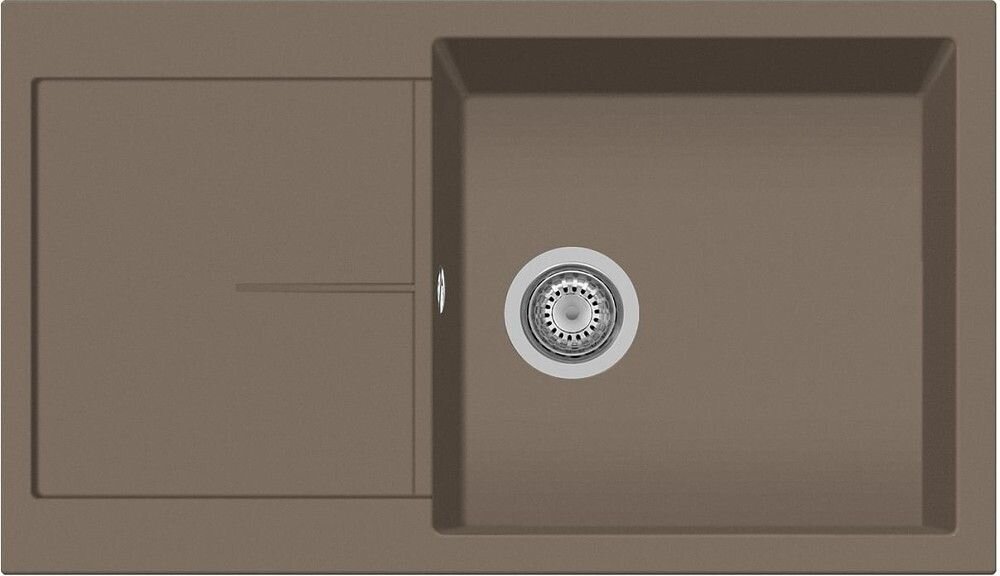 Plados Telma NF8610 UG 72 - MICROULTRAGRANIT Infinity Lavello 1 vasca + gocciolatoio reversibile cm. 86 x 50 - tartufo