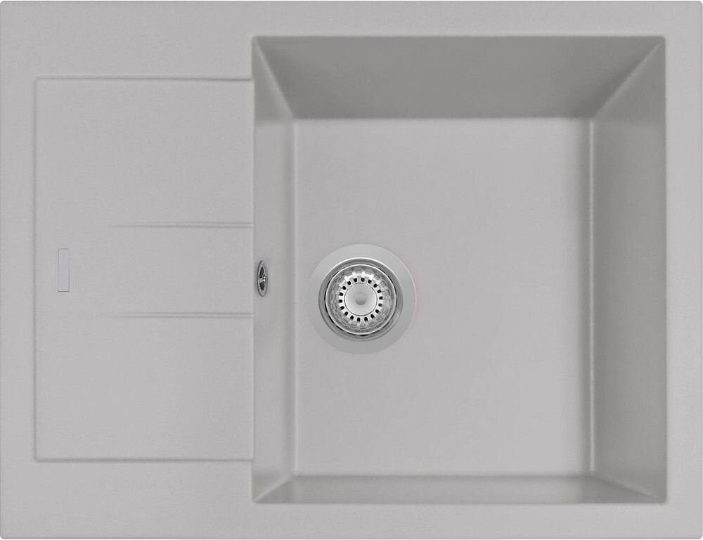 Plados Telma AM6510 UM 41 - ULTRAMETAL Elegance Lavello 1 vasca + gocciolatoio reversibile cm. 65 x 50 - alluminio
