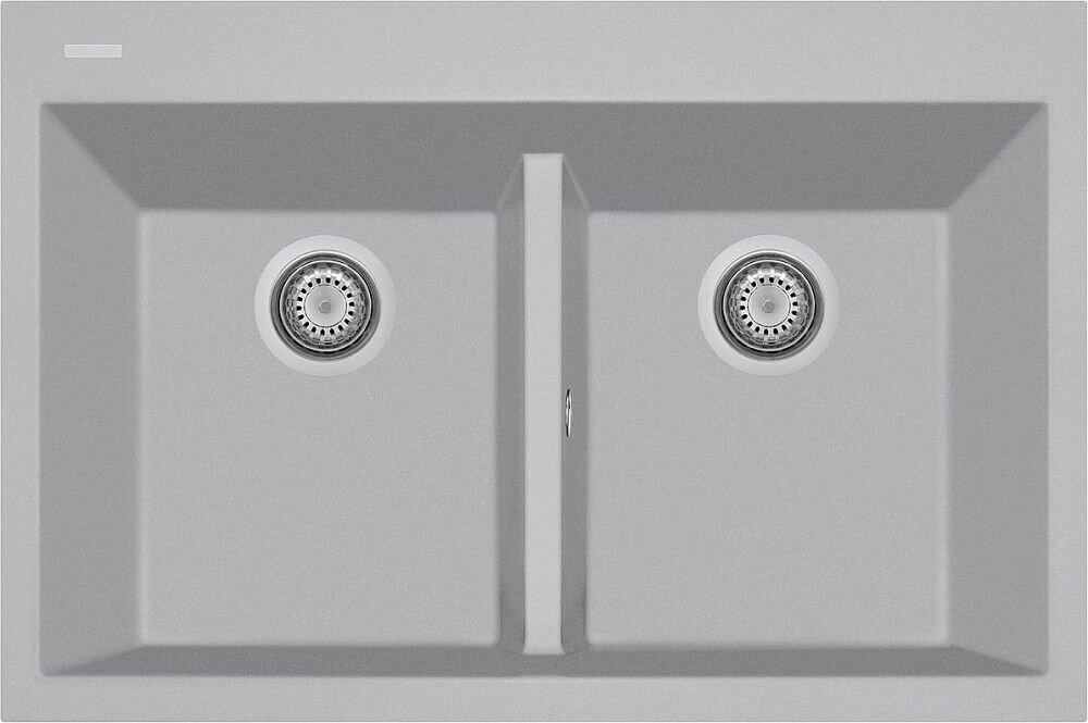 Plados Telma ON8420 UM 41 - ULTRAMETAL One Lavello 2 vasche cm. 84 x 56 - alluminio