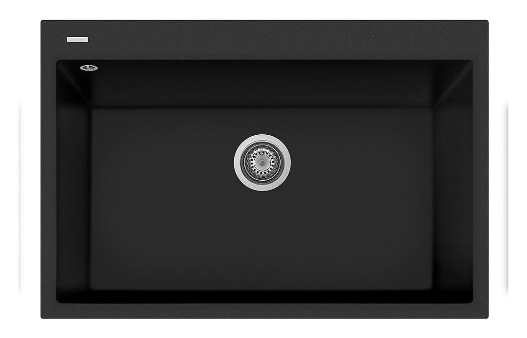 Plados Telma ON8410 UG 70 - MICROULTRAGRANIT One Lavello 1 vasca 84 x 56 cm - nero matt