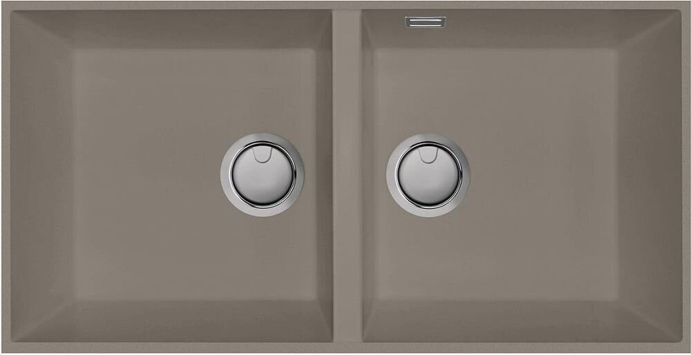 Plados Telma AM8620IT NS N3 - NANOSTONE Elegance Lavello 2 vasche cm. 83 x 44 - argan