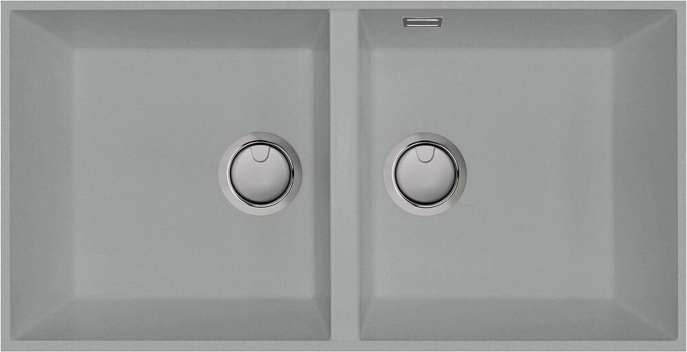 Plados Telma AM8620IT NS N4 - NANOSTONE Elegance Lavello 2 vasche cm. 83 x 44 - urban grey