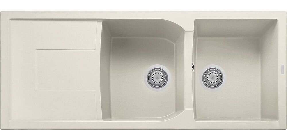 Plados Telma CX1162 UG 56 - MICROULTRAGRANIT Corax Lavello 2 vasche + gocciolatoio reversibile cm. 116 x 50 - jasmine