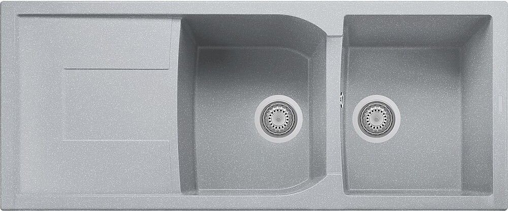 Plados Telma CX1162 UM 41 - ULTRAMETAL Corax Lavello 2 vasche + gocciolatoio reversibile cm. 116 x 50 - alluminio