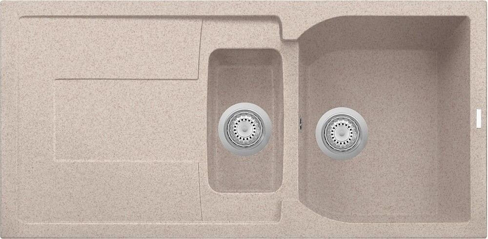 Plados Telma CX0991 UG 94 - MICROULTRAGRANIT Corax Lavello 1 vasca e mezza + gocciolatoio reversibile cm. 99 x 50 - avena