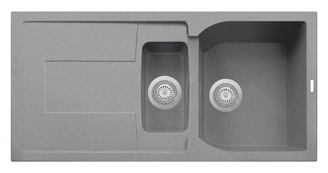 Plados Telma CX0991 UM 42 - ULTRAMETAL Corax Lavello 1 vasca e mezza + gocciolatoio reversibile 99 x 50 cm - titanio
