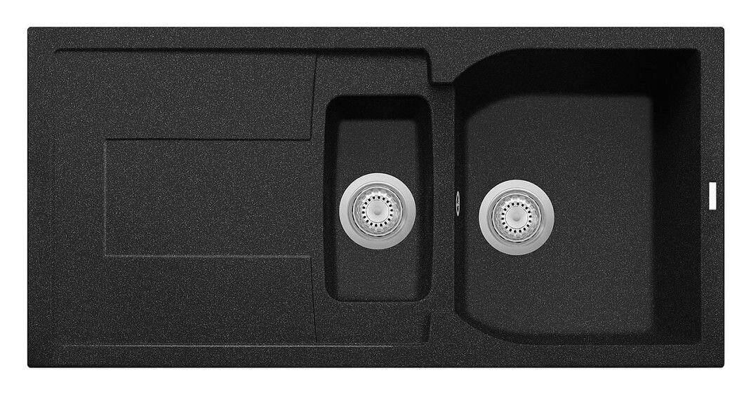 Plados Telma CX0991 UM 44 - ULTRAMETAL Corax Lavello 1 vasca e mezza + gocciolatoio reversibile cm. 99 x 50 - nero