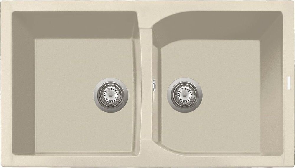 Plados Telma CX0862 UG 55 - MICROULTRAGRANIT Corax Lavello 2 vasche cm. 86 x 50 - sahara