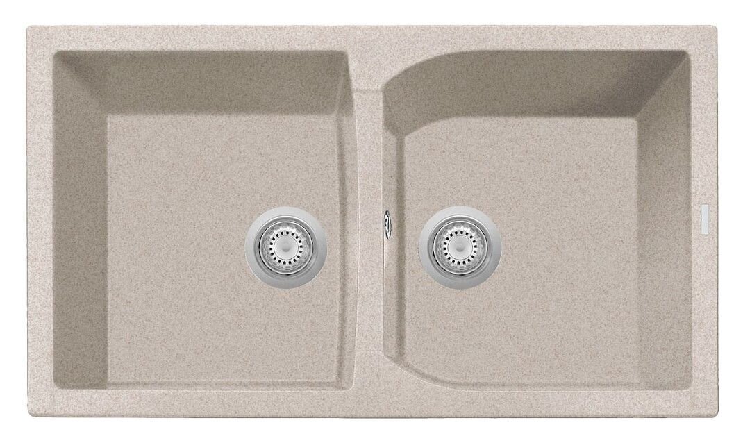 Plados Telma CX0862 UG 94 - MICROULTRAGRANIT Corax Lavello 2 vasche cm. 86 x 50 - avena