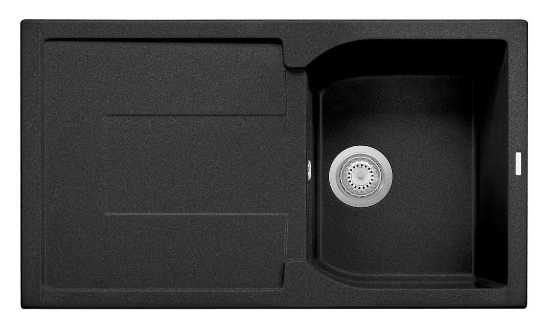 Plados Telma CX0861 UM 44 - ULTRAMETAL Corax Lavello 1 vasca + gocciolatoio reversibile cm. 86 x 50 - nero