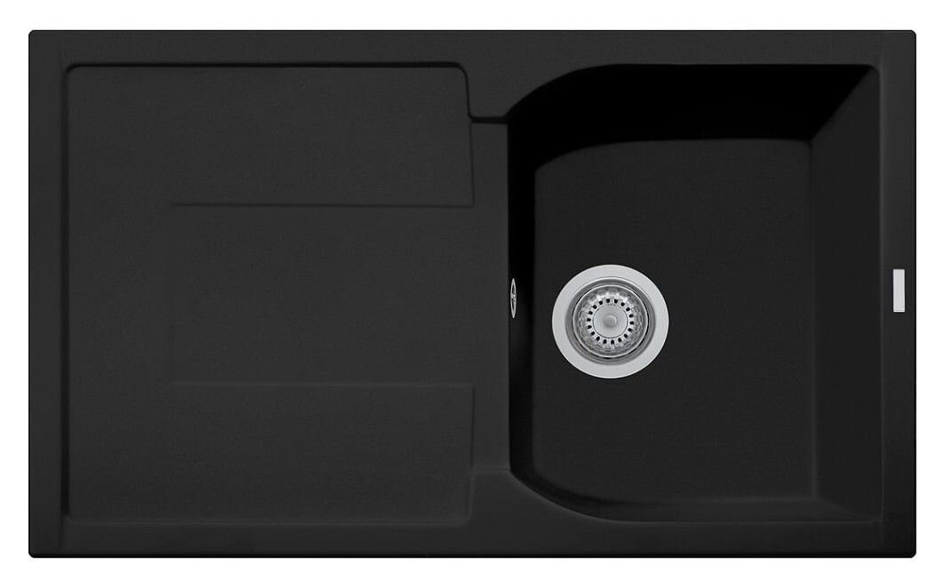 Plados Telma CX0791 UG 70 - MICROULTRAGRANIT Corax Lavello 1 vasca + gocciolatoio reversibile 79 x 50 cm - nero matt