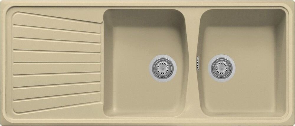 Plados Telma SP1162 UG 55 - MICROULTRAGRANIT Spazio Lavello 2 vasche + gocciolatoio reversibile cm. 116 x 50 - sahara