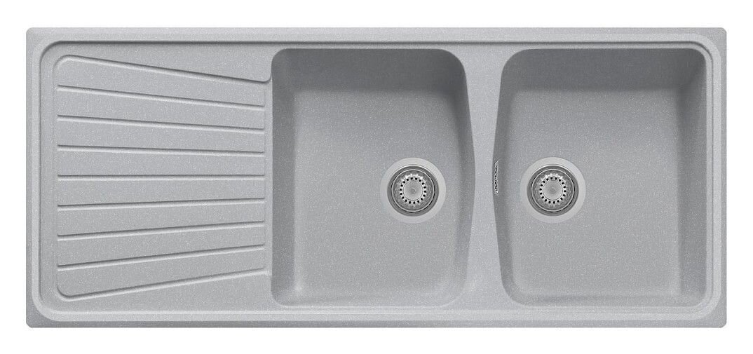 Plados Telma SP1162 UM 41 - ULTRAMETAL Spazio Lavello 2 vasche + gocciolatoio reversibile cm. 116 x 50 - alluminio