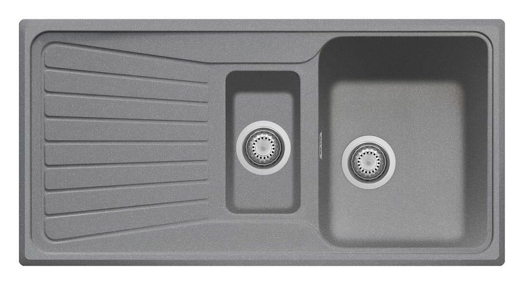 Plados Telma SP0991 UM 42 - ULTRAMETAL Spazio Lavello 1 vasca e mezza + gocciolatoio reversibile 99 x 50 cm - titanio