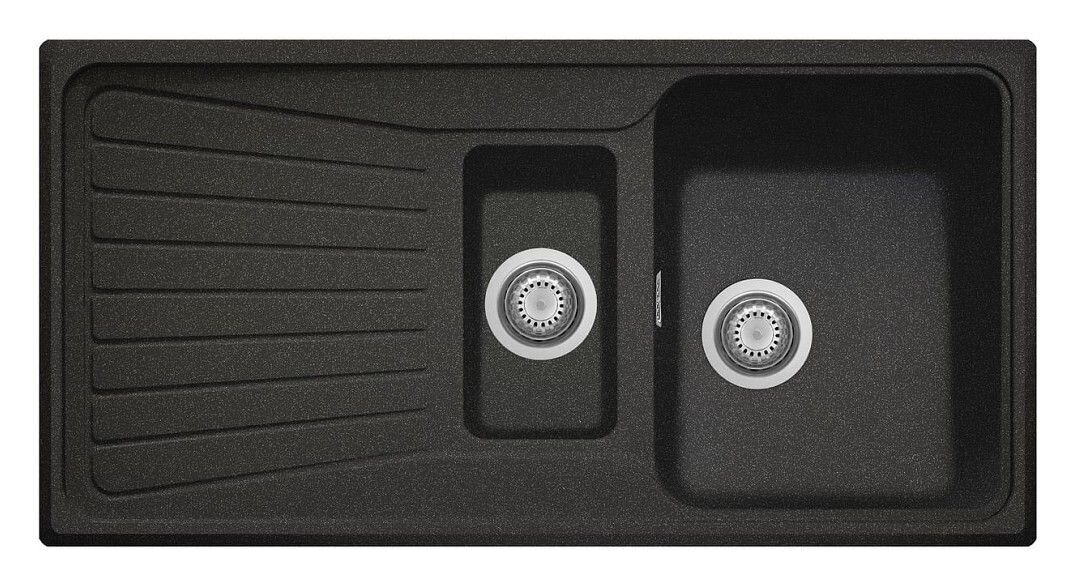 Plados Telma SP0991 UM 44 - ULTRAMETAL Spazio Lavello 1 vasca e mezza + gocciolatoio reversibile cm. 99 x 50 - nero