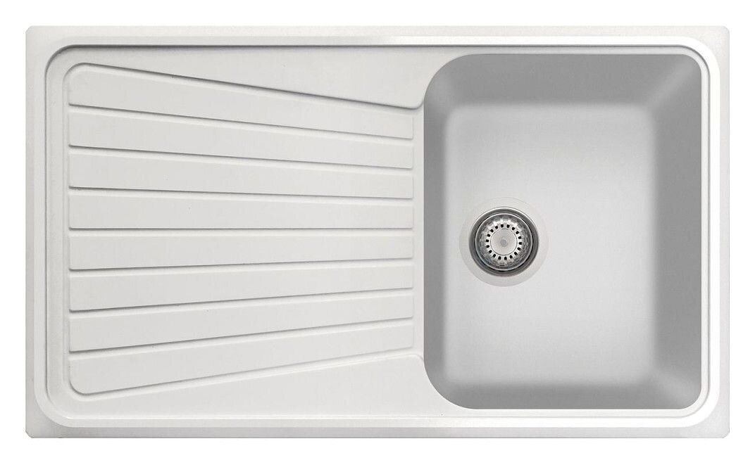Plados Telma SP0861 UQ 01 - ULTRAQUARTZ Spazio Lavello 1 vasca + gocciolatoio reversibile cm. 86 x 50 - bianco