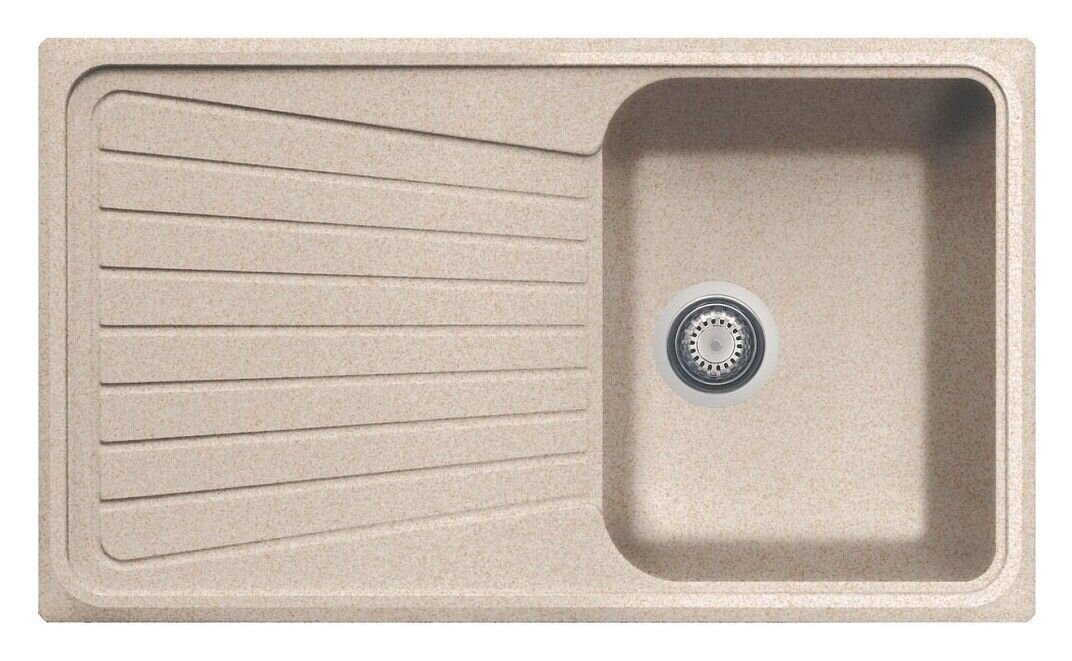 Plados Telma SP0861 UG 94 - MICROULTRAGRANIT Spazio Lavello 1 vasca + gocciolatoio reversibile cm. 86 x 50 - avena