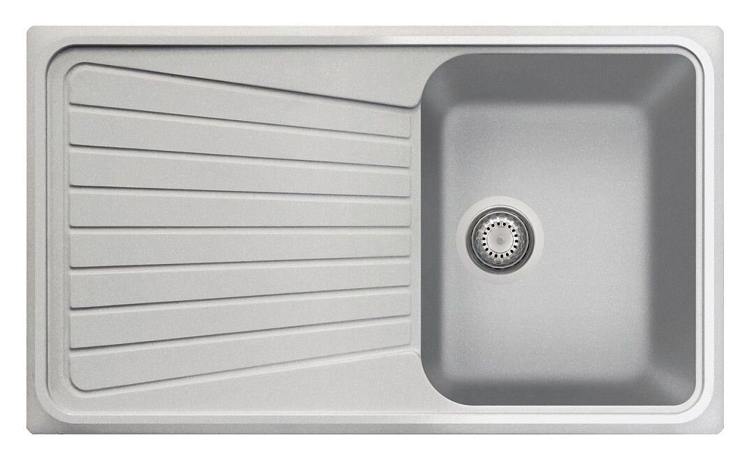 Plados Telma SP0861 UM 41 - ULTRAMETAL Spazio Lavello 1 vasca + gocciolatoio reversibile cm. 86 x 50 - alluminio