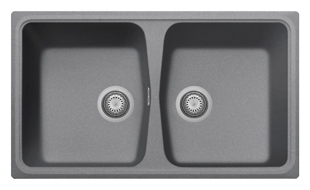 Plados Telma SP0862 UM 42 - ULTRAMETAL Spazio Lavello 2 vasche 86 x 50 cm - titanio