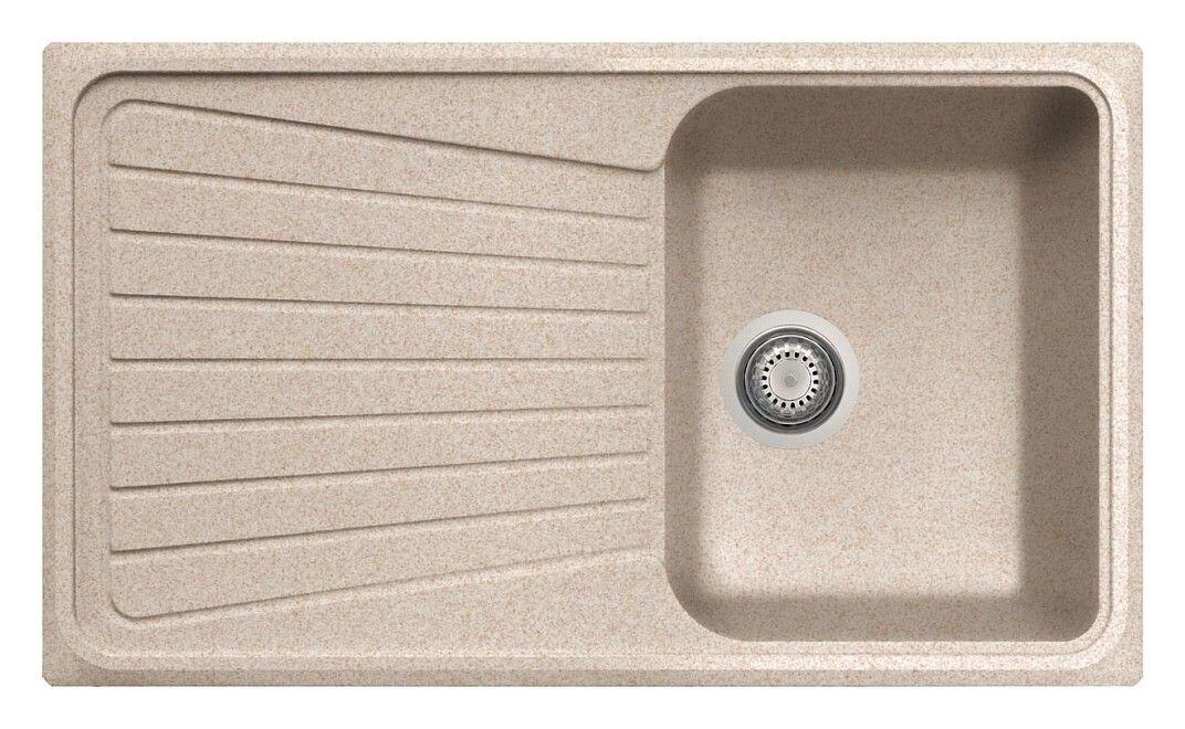 Plados Telma SP0791 UG 94 - MICROULTRAGRANIT Spazio Lavello 1 vasca + gocciolatoio reversibile cm. 79 x 50 - avena