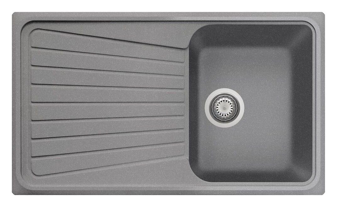 Plados Telma SP0791 UM 42 - ULTRAMETAL Spazio Lavello 1 vasca + gocciolatoio reversibile 79 x 50 cm - titanio