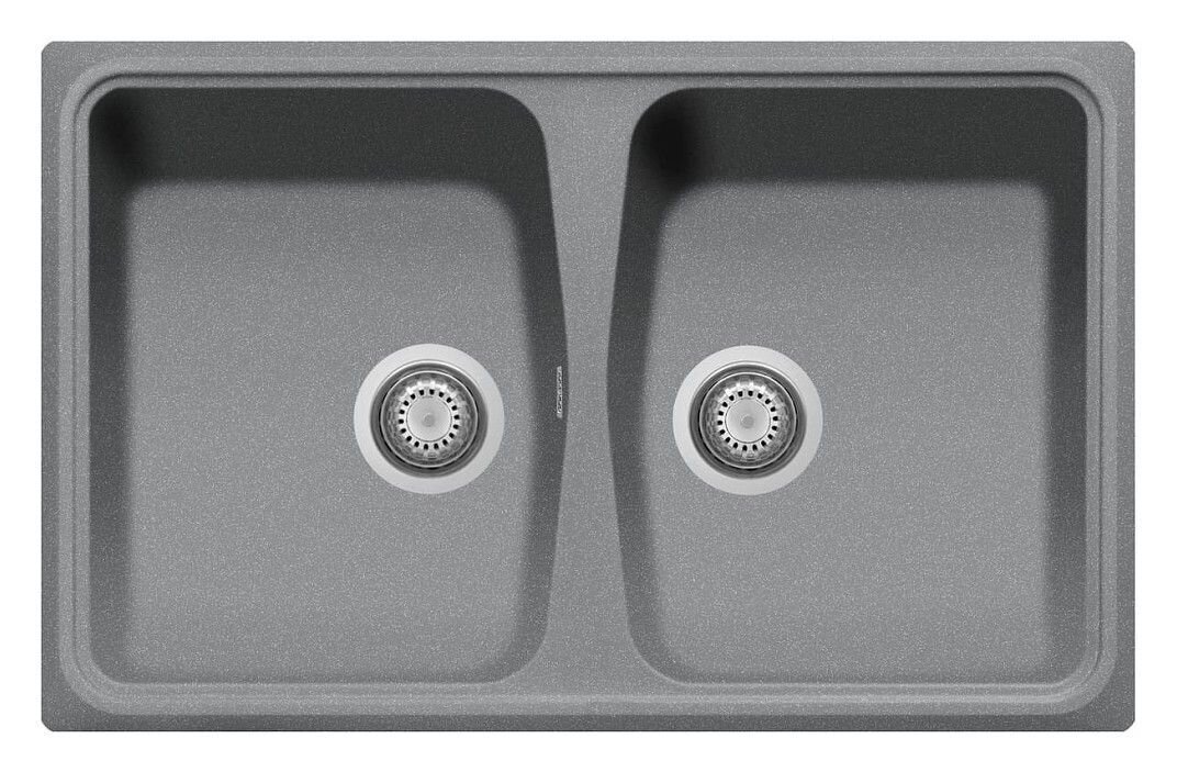 Plados Telma SP0792 UM 42 - ULTRAMETAL Spazio Lavello 2 vasche 79 x 50 cm - titanio