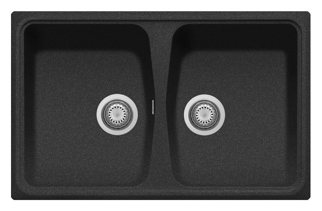 Plados Telma SP0792 UM 44 - ULTRAMETAL Spazio Lavello 2 vasche cm. 79 x 50 - nero