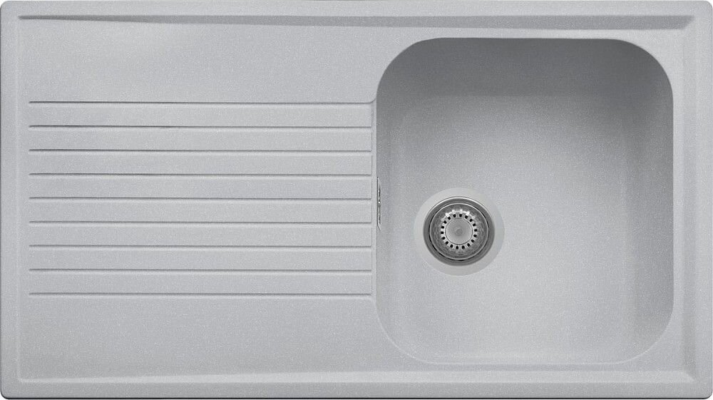 Plados Telma PL0861 UM 41 - ULTRAMETAL Atlantic Lavello 1 vasca + gocciolatoio reversibile cm. 86 x 50 - alluminio