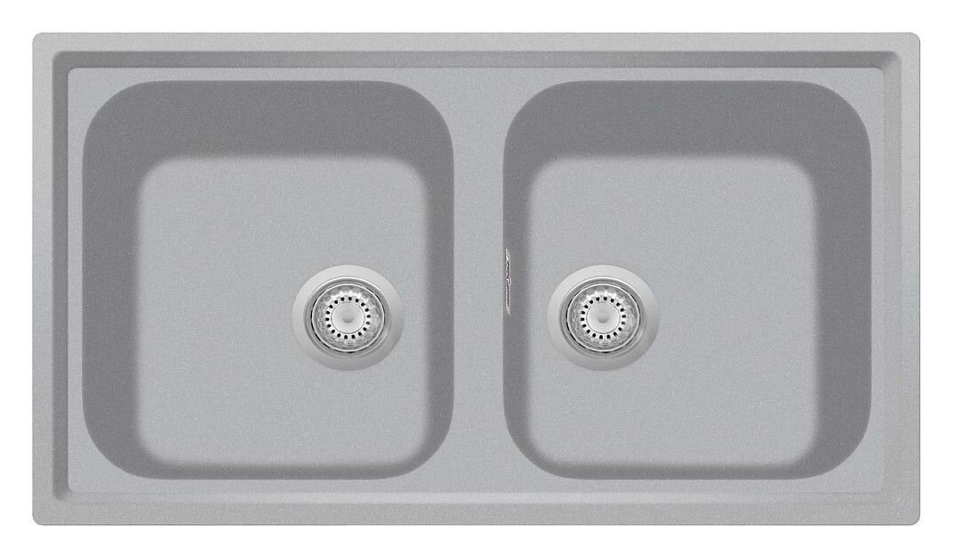 Plados Telma PL0862 UM 41 - ULTRAMETAL Atlantic Lavello 2 vasche cm. 86 x 50 - alluminio