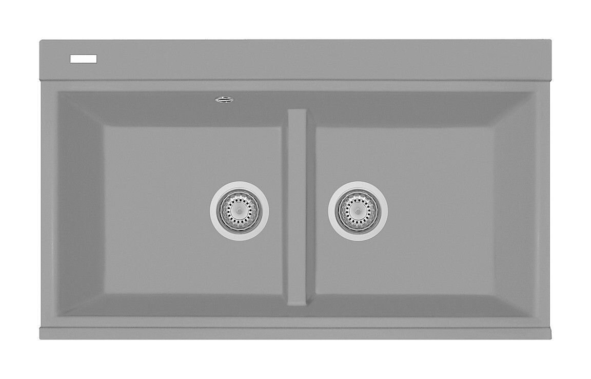 Plados Telma LX8620 NS N4 - NANOSTONE Lux Lavello 2 vasche cm. 86x51 - urban grey