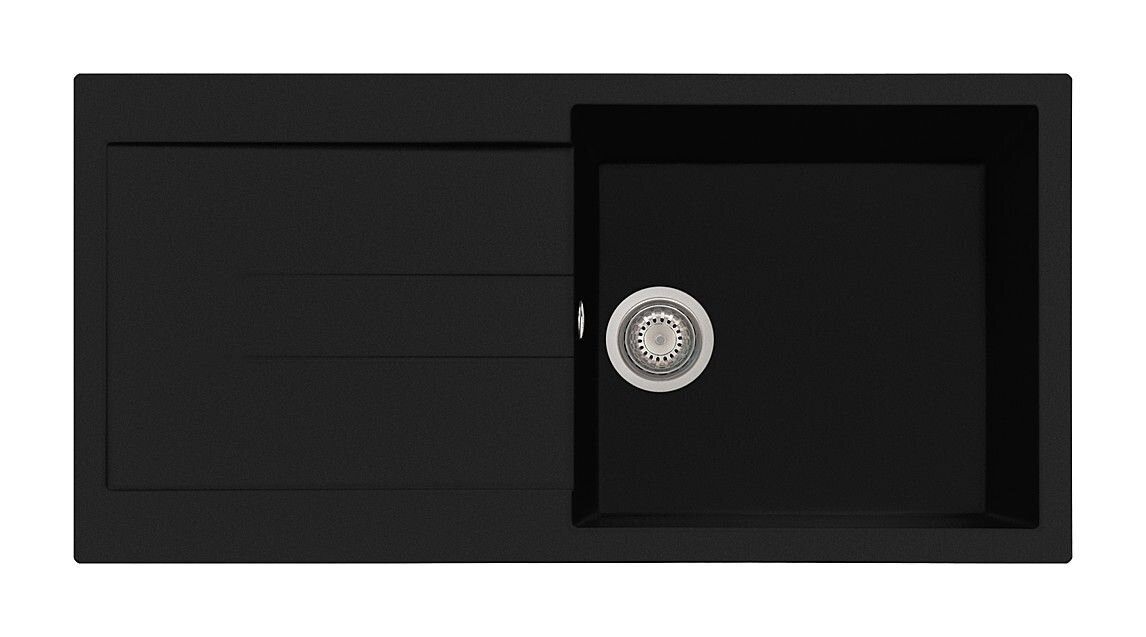 Plados Telma AM9910 NS N6 - NANOSTONE Elegance Lavello 1 vasca + gocciolatoio reversibile cm. 99x50 - deep black