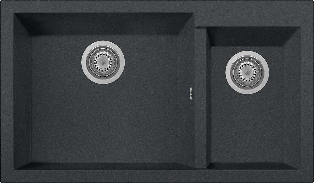 Plados Telma ON8620 UM 14 - ULTRAMETAL One Lavello 1 vasca e mezza cm. 86x50 - concrete