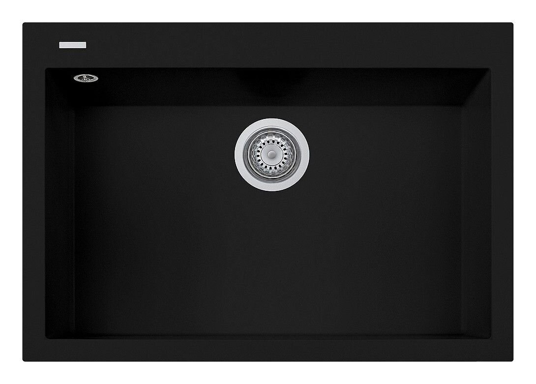 Plados Telma ON7610 NS N6 - NANOSTONE One Lavello 1 vasca cm. 76x50 - deep black
