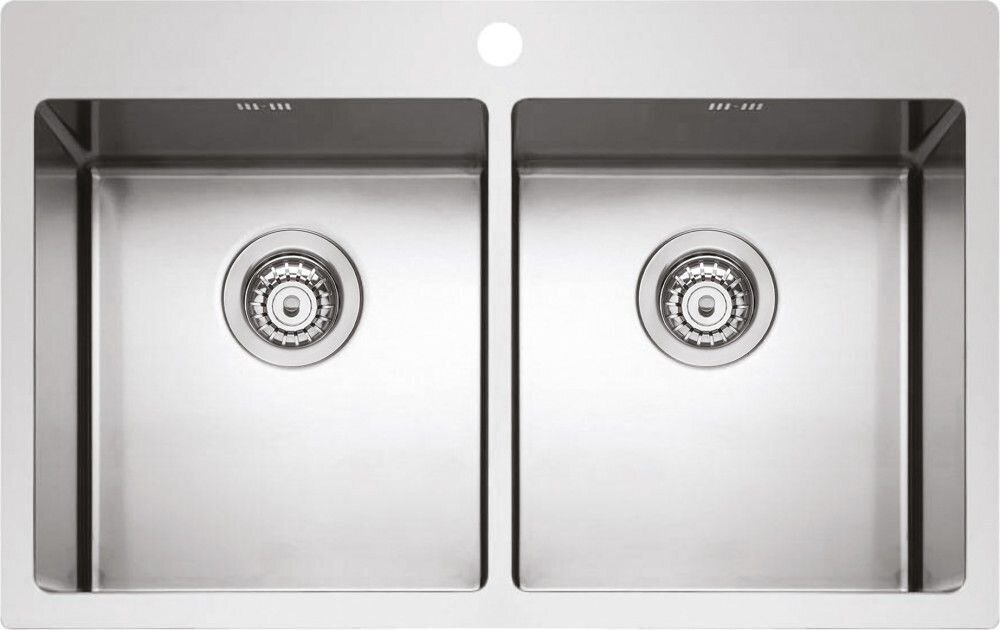 Plados Telma SR7520 Maki Mix-R Lavello 2 vasche cm. 76 x 51 - inox satinato